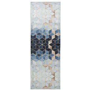 vidaXL T&aelig;ppe Runner LESAKA S&oslash;lv 100 x 400 cm Diamantvelour