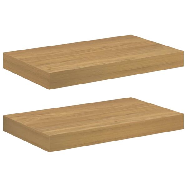 vidaXL V&aelig;ghylde 2 pcs Brun 40 x 23,5 x 4 cm Konstrueret tr&aelig;