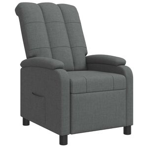 vidaXL Recliner M&oslash;rkegr&aring; Stof