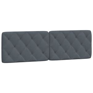 vidaXL gavlpude 160 cm velour m&oslash;rkegr&aring;