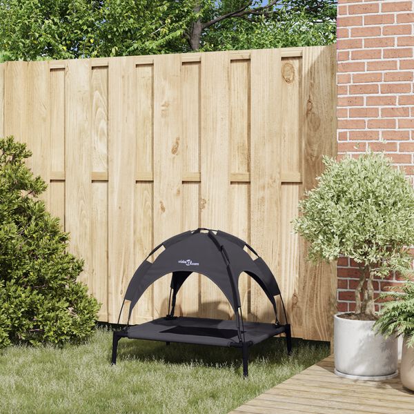 vidaXL Hundeseng Sort 76 x 62 x 70,5 cm St&aring;l