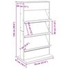 vidaXL Magasin Rack R&oslash;get eg 70 x 41 x 126 cm Konstrueret tr&aelig;