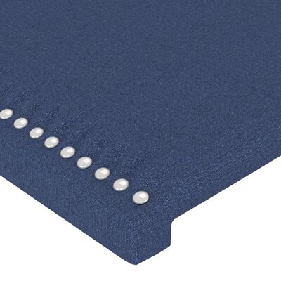 vidaXL sengeramme med sengegavl 180x200 cm stof blå