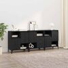 vidaXL Sideboards 3 pcs Sort eg 60 x 35 x 70 cm Konstrueret tr&aelig;