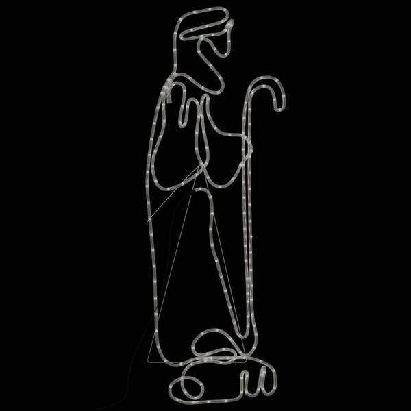 vidaXL f&aring;rehyrde og lam julefigur 168 LED'er 102,5x35 cm