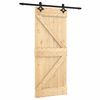 vidaXL Skyded&oslash;r Naturfarvet og sort 85 x 210 cm Massivt Fyrretr&aelig;