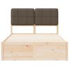 vidaXL Sengestel med Polstret Hovedgavl Gr&aring;brun 120 x 190 cm