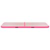 vidaXL oppustelig gymnastikm&aring;tte med pumpe 600 x 100 x 10 cm PVC Pink