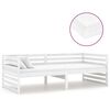 vidaXL daybed med madras 90x200 cm massivt fyrretr&aelig; hvid