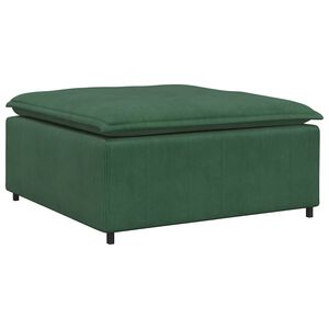 vidaXL modul&aelig;r sofa fodskammel modul 100x100x48 cm m&oslash;rkegr&oslash;n