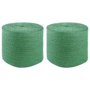 vidaXL 2 stk. 2 mm Gr&oslash;n 100% Tossa jute