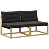 vidaXL Udend&oslash;rs Mellem Sofa Massivt Akacietr&aelig; Hvid