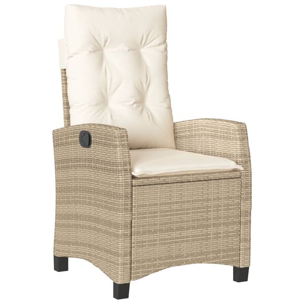 vidaXL spisebordss&aelig;t til haven 9 dele med hynder polyrattan beige