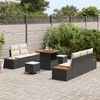 vidaXL Havesofa S&aelig;t 8 pcs Sort polyrattan