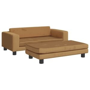 vidaXL hundeseng med forl&aelig;ngelse 100x50x30 cm velour brun