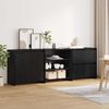 vidaXL Sideboard 3 pcs Sort eg 70 x 41 x 75 cm Konstrueret tr&aelig;
