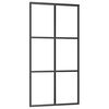 vidaXL skyded&oslash;r 102x205 cm sikkerhedsglas og aluminium sort