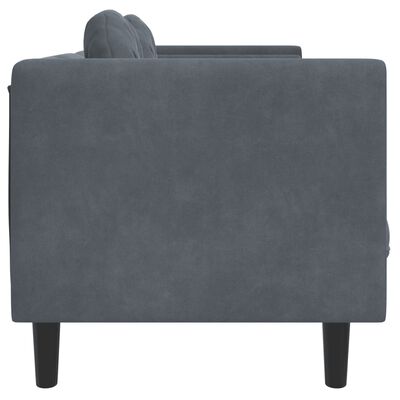 vidaXL 3-personers sofa med hynder velour mørkegrå