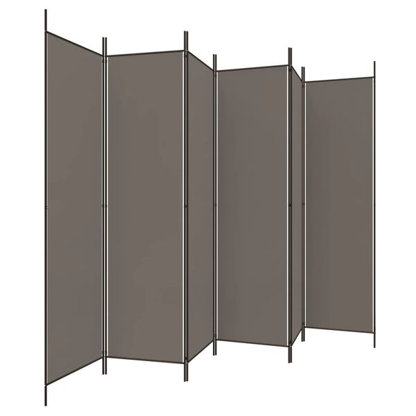 vidaXL 5-panels rumdeler 300x200 cm stof antracitgrå