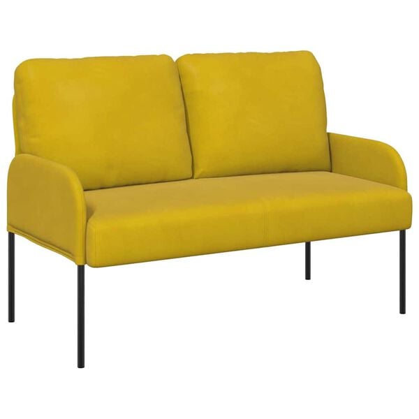 vidaXL Sofaer med pude 110cm Gul Krydsfin&eacute;r