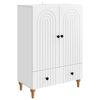 vidaXL Sideboard Hvid 66 x 34,5 x 95 cm Konstrueret tr&aelig;