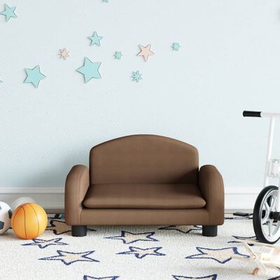 vidaXL sofa til børn 50x40x30 cm stof brun