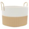 vidaXL opbevaringskurv &Oslash;51x33 cm bomuld beige og hvid