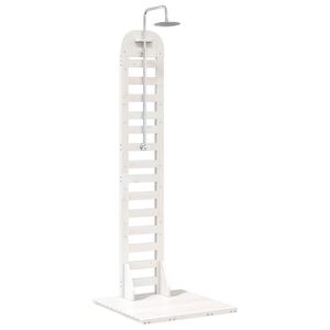 vidaXL Udend&oslash;rs bruser 223 cm Massivt fyrretr&aelig; og rustfrit st&aring;l Hvid