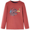 Lang&aelig;rmet T-shirt til b&oslash;rn str. 104 m&oslash;rker&oslash;d