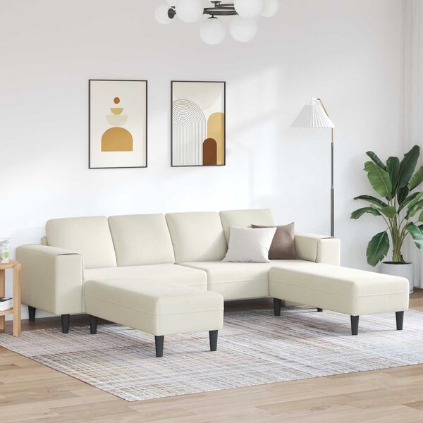 vidaXL Stue Sofa 3 pcs Creme