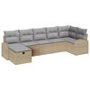 vidaXL Havesofa S&aelig;t 7 stk. Beige polyrattan
