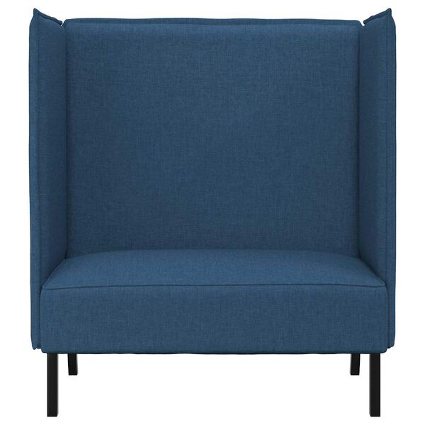 vidaXL H&oslash;j ryg sofa 101cm Bl&aring; Stof
