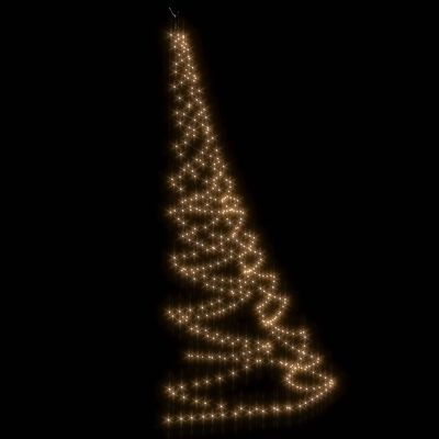 vidaXL LED-juletræ til væg med metalkrog 720 LED'er 5 m varm hvid