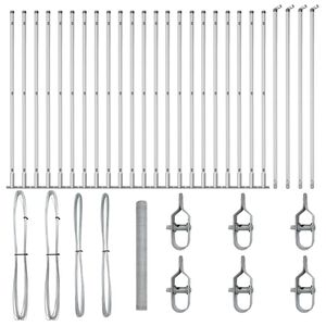 vidaXL Hegnsp&aelig;l S&oslash;lv 50 x 1,4 m (13 mm net) St&aring;l