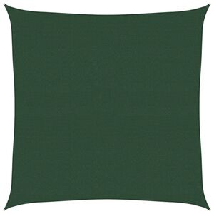 vidaXL solsejl 4,5x4,5 m 160 g/m&sup2; HDPE m&oslash;rkegr&oslash;n