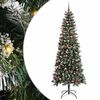 vidaXL Kunstigt juletr&aelig; Gr&oslash;n 210 cm PVC, plastik og st&aring;l