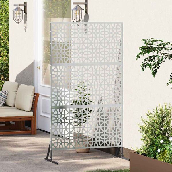 vidaXL Privatlivssk&aelig;rm Gr&aring; 100 x 50 x 180 cm St&aring;l