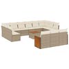 vidaXL sofas&aelig;t til haven 14 dele med hynder polyrattan beige