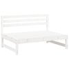 vidaXL midtermodul til havesofa 120x80 cm massivt fyrretr&aelig; hvid
