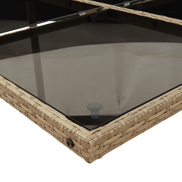 vidaXL spisebordss&aelig;t til haven 9 dele med hynder polyrattan beige