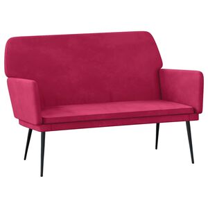 vidaXL b&aelig;nk 108x79x79 cm velour vinr&oslash;d