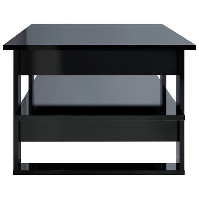 vidaXL sofabord 110 x 55 x 42 cm spånplade sort højglans