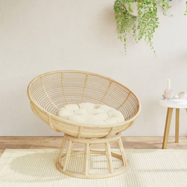 vidaXL rund hynde &Oslash;60x11 cm oxfordstof cremefarvet