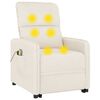 vidaXL løftestol med massagefunktion mikrofiberstof Beige