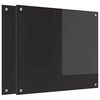 vidaXL K&oslash;kkenbacksplash 2 stk. Sort 70 x 60 cm h&aelig;rdet glas