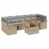 vidaXL Havesofa S&aelig;t 8 stk. beige og lysegr&aring;