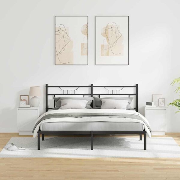 vidaXL Natskab 2 pcs Hvid 39 x 34,5 x 50 cm Konstrueret tr&aelig;