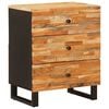 vidaXL Sengekabinett med skuffe Brun 50 x 33 x 62 cm Massivt mangotr&aelig;