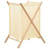 vidaXL vasket&oslash;jskurv cedertr&aelig; og stof beige 42 x 41 x 64 cm