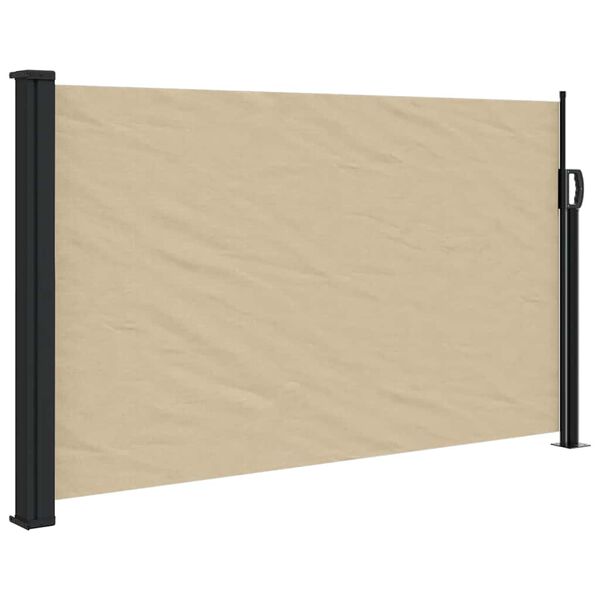 vidaXL sidemarkise 117x300 cm sammenrullelig beige